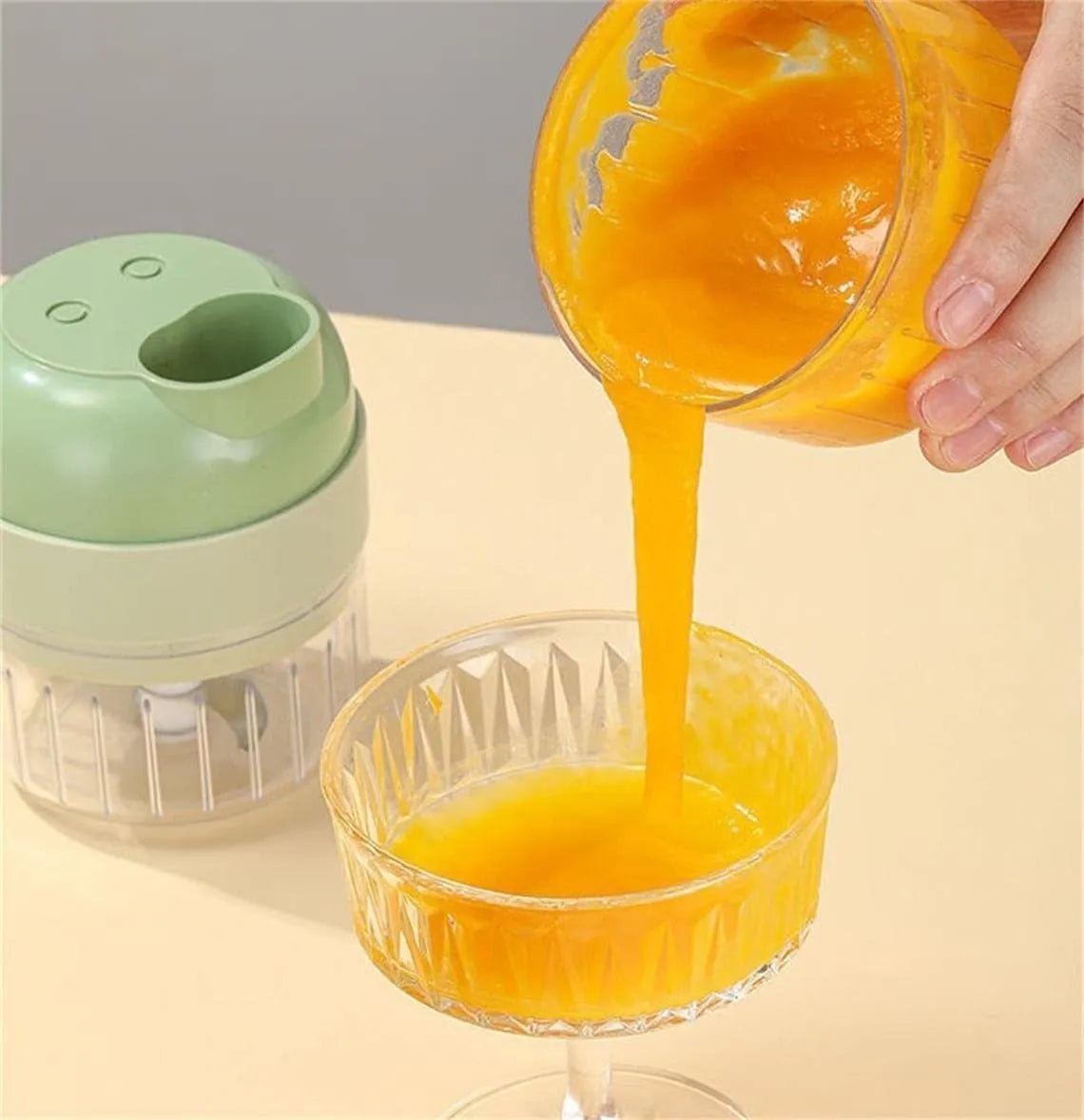 CORTADOR DE ALIMENTOS ELÉCTRICO MULTIFUNCIONAL 4 EN 1